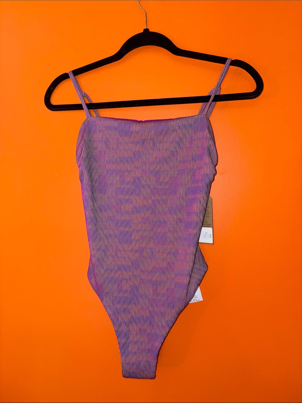 Imsy “Jane” Ribbed Purple-Pink One-Piece Swimsuit Size Small 2/4